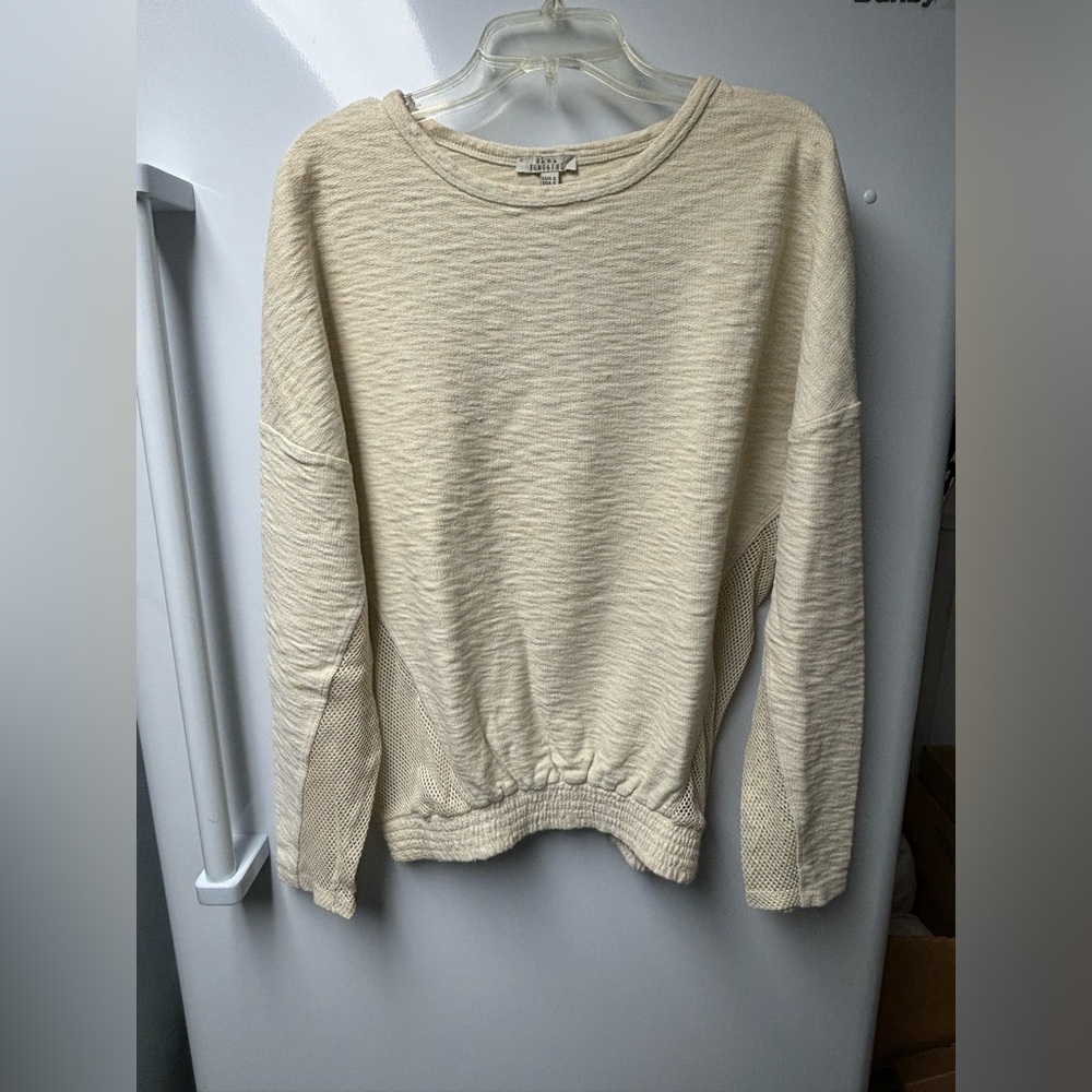 Zara beige cotton shirt with net on the sides